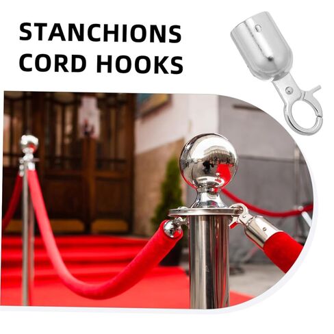 PRETYZOOM 4Pcs Cord End Snap Hook Versatile Rope End Stopper for Stanchion Ropes Banister Rails Stylish Easy to Install Safety for Welcome in Saudi Arabia