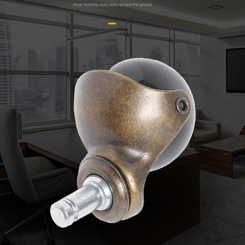 4 قطع من عجلات دوارة كروية برونزية عتيقة مقاس 5 سم من Holibanna لأثاث كرسي الأريكة، وعجلات جذعية معدنية قوية للاستخدام في المنزل والمكتب in Kuwait