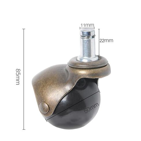 4 قطع من عجلات دوارة كروية برونزية عتيقة مقاس 5 سم من Holibanna لأثاث كرسي الأريكة، وعجلات جذعية معدنية قوية للاستخدام في المنزل والمكتب in Kuwait