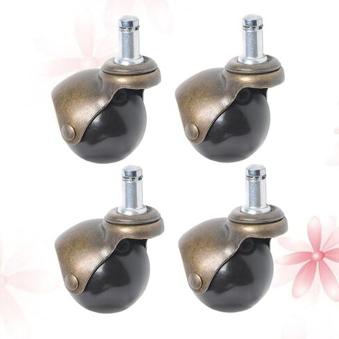 Mikinona 4pcs 2 Inch Swivel Ball Chair Casters Antique Bronze Furniture Wheels for Sofa Office Chair Replacement in Saudi Arabia