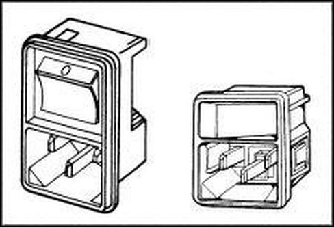 SCHURTER 4302.2001 Power Entry Module - IEC Appliance Inlet C14 with Line Switch 2-pole - 50 item(s) in Kuwait