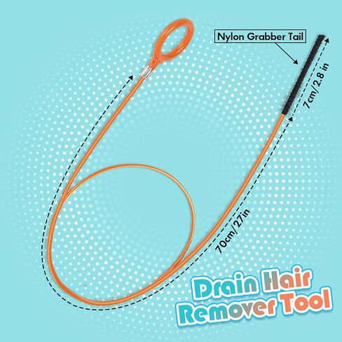 10-Pack Drain Snake Hair Catcher, 31 Inch Drain Clog Remover Tool | Reusable Tool for All Household Drains: Sink, Tub, Toilet, Shower in Saudi Arabia