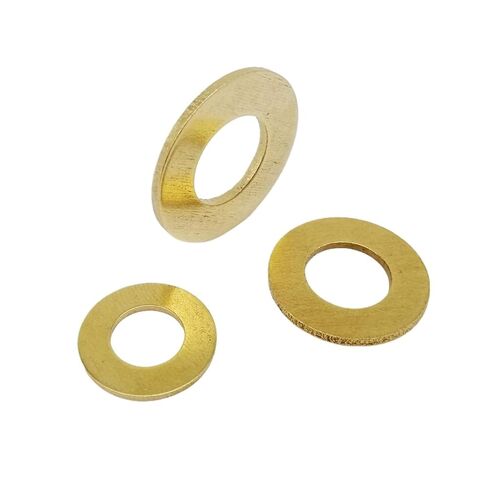 10/50pcs M2 M2.5 M3 M4 M5 M6 M8 M10 M12 Solid Brass Copper Flat Washer Plain Gasket Pad Ring(50pcs M3x7x0.5mm) in Saudi Arabia