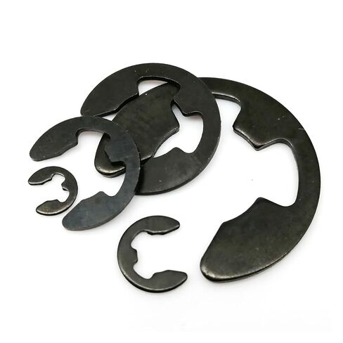 10/50/100pcs M1.2-M24 Black Steel E C Type Shaft External Retaining Ring Split Washer Snap Collar Clip Circlip(M10 10pcs) in Saudi Arabia