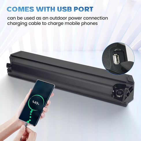 390mm Reention Dorado استبدال حزمة بطارية Ebike 48V 14Ah مناسبة لـ Aventon Pace 500، Eahora AM100/AM200، Rambo 750XP Krusader، Pedego Element V1 in Kuwait