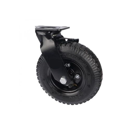 1 piece Factory Heavy Duty 8 inch Pneumatic Rubber Wheel Side Brake air Hotel Luggage Trolley Caster in Saudi Arabia