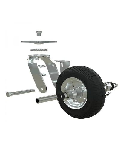 1 piece Heavy Duty 8 inch Inflatable Rubber casters with Brakes Hotel Service Garage Entrance Trolley Luggage Trolley Wheels in Saudi Arabia