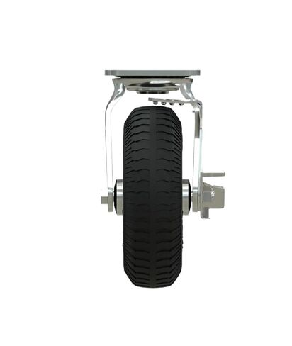 1 piece Heavy Duty 8 inch Inflatable Rubber casters with Brakes Hotel Service Garage Entrance Trolley Luggage Trolley Wheels in Saudi Arabia