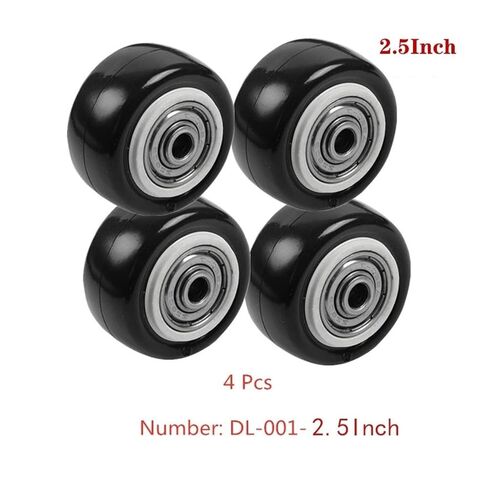 4 Pieces/lot 2.5 inch Diamond Single Wheel with Double Bearing Cover Black Furniture Caster Medium Size Accessories in Saudi Arabia