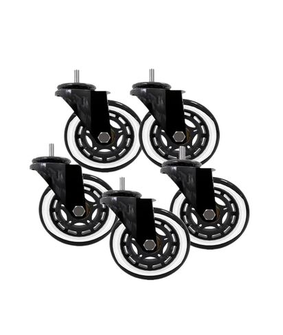 5-Pack of 3-inch PU Screw Roller ice Wheel Scooter Universal Silent casters in Saudi Arabia