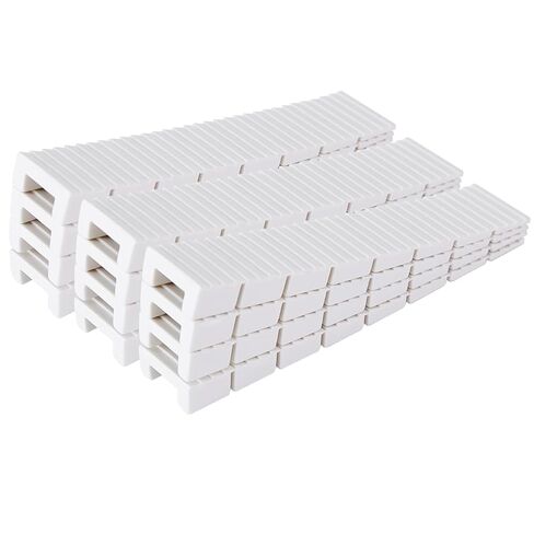 16 قطعة من حشوات بلاستيكية بيضاء، أسافين تسوية متعددة الأغراض قابلة للتعديل للأثاث وطاولة المرحاض وأبواب النوافذ والخزانات والأرضيات المتأرجحة سهلة التركيب بحجم مناسب in Kuwait