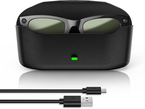 حافظة نظارات شحن مغناطيسية متوافقة مع نظارات Ray-Ban Meta الذكية (الجيل 1/2)، شاحن بنك الطاقة المحمول بقدرة 3000 مللي أمبير في الساعة لنظارات RayBan Meta Wayfarer وSkyler وHeadliner وOakley Meta HSTN in Kuwait