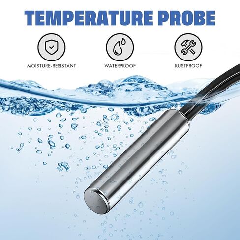 Copkim 12 Pcs 10k 3950 Temperature Sensor Probe 1 M Waterproof 10k Thermistor Digital Temperature Transmitter Extension Cable Stainless Steel Ntc Thermistor Sensor Probe in Saudi Arabia
