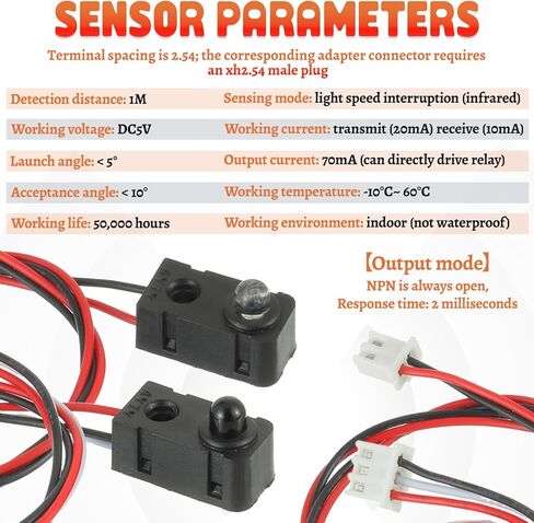 2 حزمة الأشعة تحت الحمراء كسر شعاع المسافة الاستشعار 5 مللي متر المصابيح وحدة العد سبليت من خلال شعاع الكهروضوئية التبديل لتطبيق التتابع in Kuwait