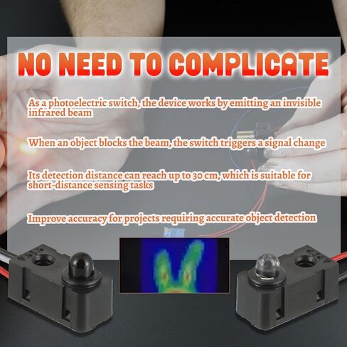 2 حزمة الأشعة تحت الحمراء كسر شعاع المسافة الاستشعار 5 مللي متر المصابيح وحدة العد سبليت من خلال شعاع الكهروضوئية التبديل لتطبيق التتابع in Kuwait
