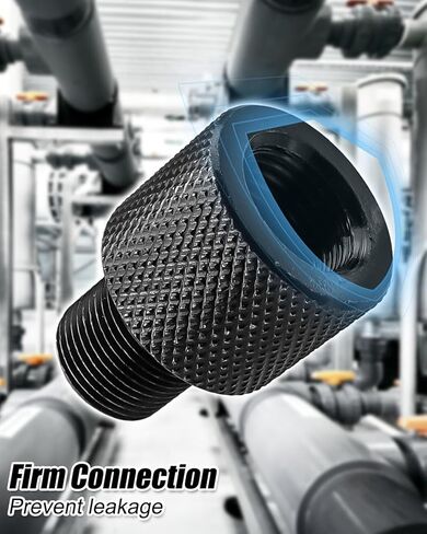 Threaded Adapter Female 1/2-20 UNEF To 1/2-28 UNF Male, for Pipe Fittings Mechanical Partsm, Aluminum Alloy Black in Saudi Arabia