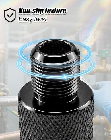 Threaded Adapter Female 1/2-20 UNEF To 1/2-28 UNF Male, for Pipe Fittings Mechanical Partsm, Aluminum Alloy Black in Saudi Arabia