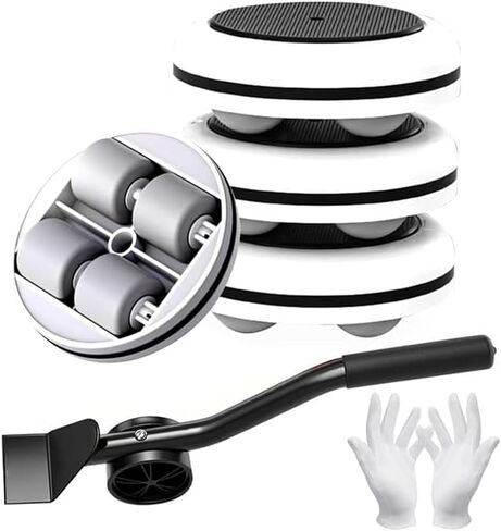 Furniture Lifter Maximum Load 3000 LBS, Heavy Duty Furniture Movers with 4 Wheels, Furniture Dolly with 360° Rotatable Rubber Universal Wheels for Move Furniture, Equipment in Saudi Arabia