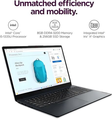 Lenovo IdeaPad 15.6" Touchscreen Business Laptop, Microsoft Office Included, Intel Core i5-1335U 10-core Processor(Beats i7-1255U), 40GB RAM, 1TB SSD, IPS Touch Display, Windows 11 Home, WOWPC USB in Saudi Arabia