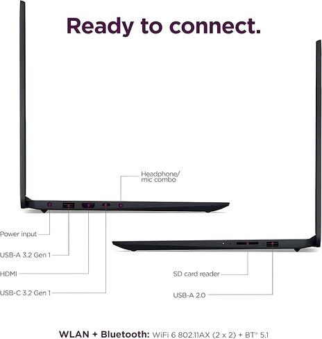 Lenovo IdeaPad 15.6" Touchscreen Business Laptop, Microsoft Office Included, Intel Core i5-1335U 10-core Processor(Beats i7-1255U), 40GB RAM, 1TB SSD, IPS Touch Display, Windows 11 Home, WOWPC USB in Saudi Arabia