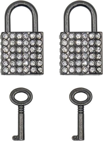 2-حزمة من الأقفال الفضية المزخرفة، أقفال مربعة صغيرة من سبائك الزنك للأمتعة/الخزائن/المجوهرات in Kuwait