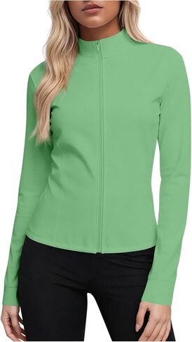 Women's Upf 50+ Sun Protection Uv Jacket-Zip Up Hoodie Long Sleeve Lightweight Slim Fit Sun Shirt No Pocket Plis Size in Saudi Arabia