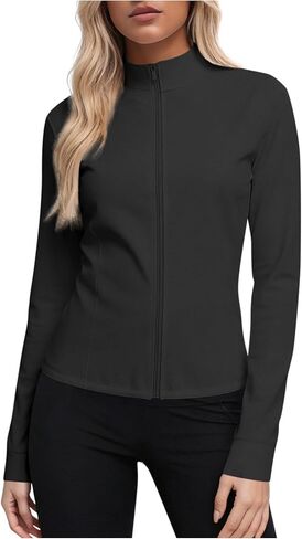Women's Upf 50+ Sun Protection Uv Jacket-Zip Up Hoodie Long Sleeve Lightweight Slim Fit Sun Shirt No Pocket Plis Size in Saudi Arabia