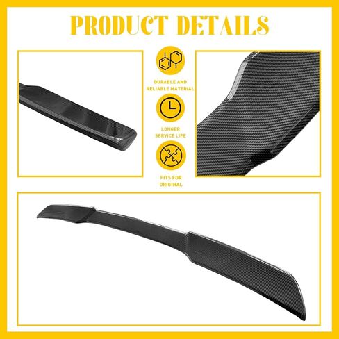 Rear Spoiler Wing Compatible with 2005-2013 Chevy Chevrolet Corvette C6 ZR1 H Style Rear Trunk Lid Wing Spoiler (Carbon Fiber) in Kuwait
