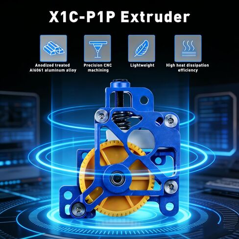 لمجموعة ترقية الطارد من سلسلة Bambu Lab X1/P1، استبدال الطارد بمعدن مقوى بالتحكم الرقمي الحاسوبي خفيف الوزن وعالي القوة ثلاثي الأبعاد in Kuwait
