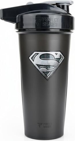 PerfectShaker ACTIV DC Comics & Justice League Series | Leak-Proof, BPA-Free, Shatter-Resistant | ActionRod Mixing Technology for Smooth Blends | Gym, Fitness & Sports Shaker - 28oz Superman(Blue) in Saudi Arabia