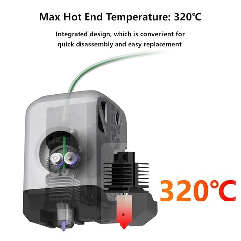 P1P P1S 0.2mm Hardened Steel Hotend, All-Metal Integerted Desige Hot End 320℃ High Temperature Print Head Nozzle Replacement for Bambu Lab X1/X1C/P1S /P1P 3D Printer in Saudi Arabia