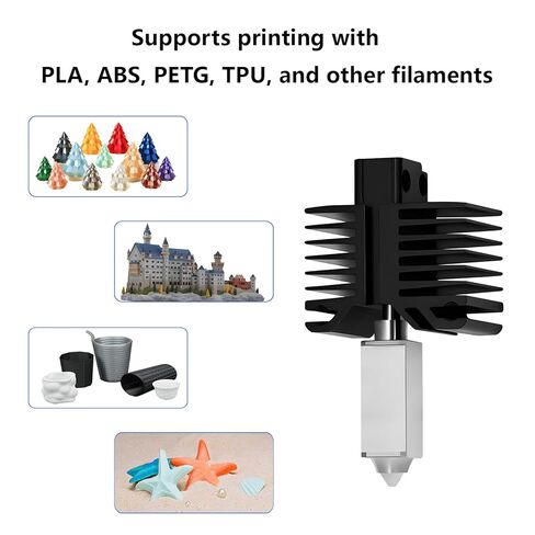 P1P P1S 0.2mm Hardened Steel Hotend, All-Metal Integerted Desige Hot End 320℃ High Temperature Print Head Nozzle Replacement for Bambu Lab X1/X1C/P1S /P1P 3D Printer in Saudi Arabia