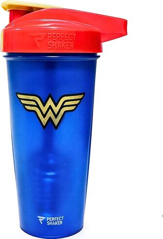 PerfectShaker ACTIV DC Comics & Justice League Series | مقاوم للتسرب، خالي من مادة BPA، مقاوم للكسر | تقنية خلط ActionRod لخلطات ناعمة | صالة الألعاب الرياضية واللياقة البدنية والرياضة - 28 أونصة سوبرمان (أزرق) in Kuwait