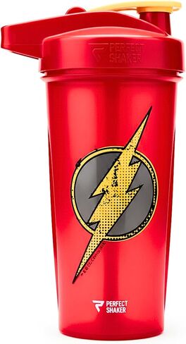 PerfectShaker ACTIV DC Comics & Justice League Series | مقاوم للتسرب، خالي من مادة BPA، مقاوم للكسر | تقنية خلط ActionRod لخلطات ناعمة | صالة الألعاب الرياضية واللياقة البدنية والرياضة - 28 أونصة سوبرمان (أزرق) in Kuwait