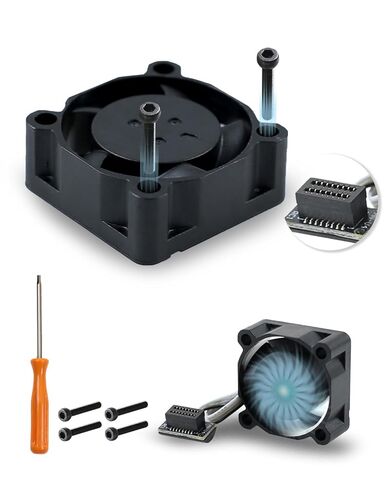 2Pcs Hotend Cooling Fan for P1P P1S, High Speed 15000 RPM/Air Volume 3.1 CFM, 2510 Dual Ball Bearing Brushless Rapid Cooling Fan with Screw P1 Series 3D Printer Hotend Accessories in Saudi Arabia