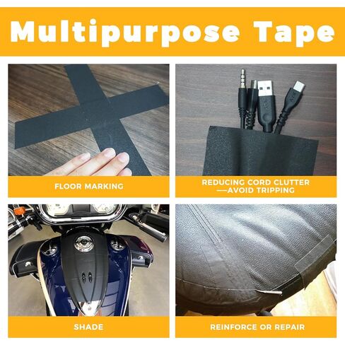 SWRT Gaffers Tape, 11 Mil Industrial Grade Gaffer Tape, 2’’ x 30 Yards, 2 Pack, Reinforced Adhesion, Easily Remove No Residue, Professional Matte Finish No Reflection, Black, 60 Yards in Total in Saudi Arabia