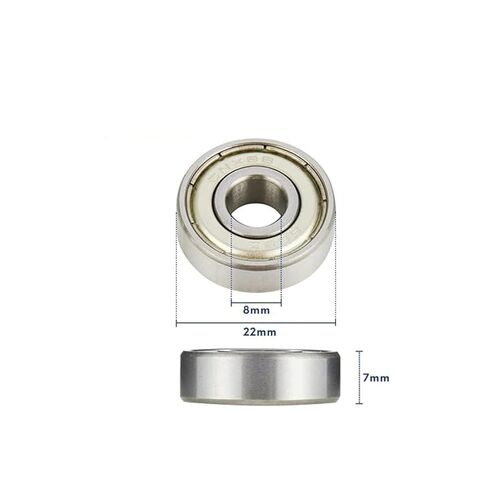 10Pcs 608 ZZ 608RS Ball Bearings 608ZZ Metal Double Shielded Miniature Deep Groove Skateboard Ball Bearings 8mm X 22mm X 7mm(10pcs 608RS) in Kuwait