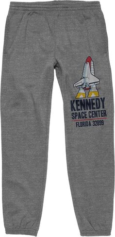 Bioworld NASA Kennedy Space Center Logo Men's Athletic Gray Graphic Sweatpants in Saudi Arabia
