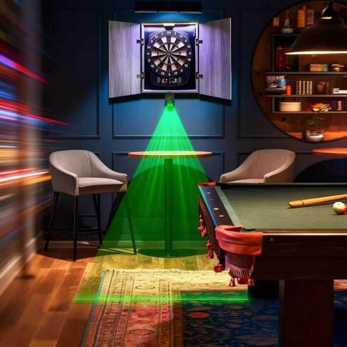 FunVision Green Laser Dart Throw Line - 360° Oche Toe Dart Line Marker with Rechargeable Lithium Battery & USB Power Line in Saudi Arabia