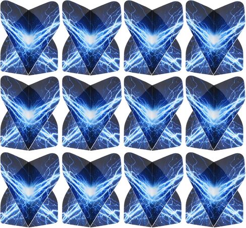 Dart Flights, 12 Pack PET Standard Darts Accessories Replacement Parts for Soft & Steel Tip, Blue, White in Saudi Arabia