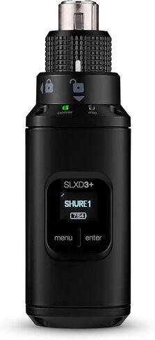 جهاز إرسال Shure SLXD3+ Bodypack - تحويل XLR إلى لاسلكي، +12 48 VDC Phantom Power للميكروفونات المكثفة، اتصال آمن، صوت 24 بت in Saudi Arabia