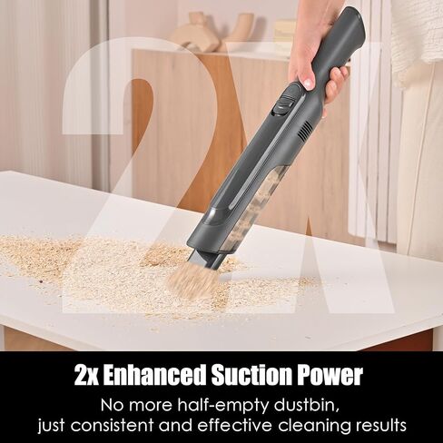 Handheld Vacuum Cordless, Lightweight 1.4lb with Powerful Suction, Charging Dock, Single Touch Empty and Detachable Dust Cup, Portable Mini Car Vac for Home Office and Pet Hair (Dark Grey) in Kuwait