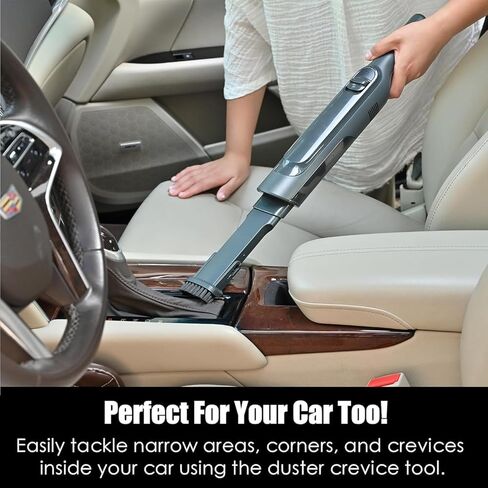 Handheld Vacuum Cordless, Lightweight 1.4lb with Powerful Suction, Charging Dock, Single Touch Empty and Detachable Dust Cup, Portable Mini Car Vac for Home Office and Pet Hair (Dark Grey) in Kuwait