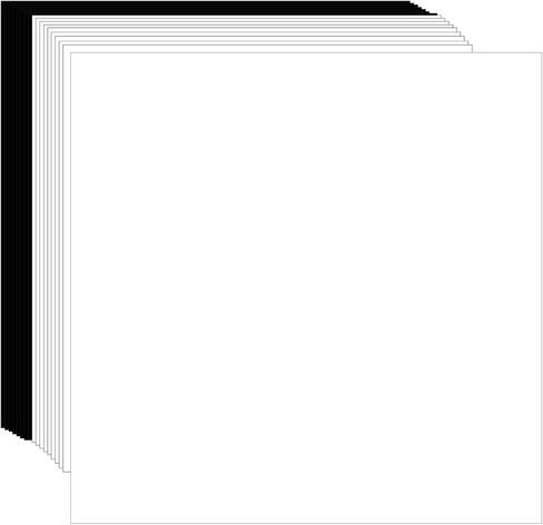 ورق فني أسود من Cardstock Craft، 100 ورقة مقاس 12 × 12 بوصة غطاء سميك من الورق المقوى بوزن 80 رطل/235 جرامًا للمتر المربع. ثقيل الوزن على الجانب المزدوج بدون ثني من أجل الأعمال اليدوية، والدعوات، وصناعة البطاقات in Kuwait