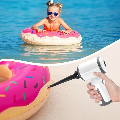 MINI Cordless Handheld Vacuum Cleaner, 6500PA Powerful Suction, Mini Air Duster Blower & Inflator for Car, Home, Keyboard, Swimming Ring - White in Saudi Arabia