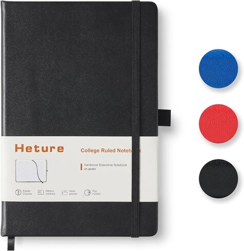 Heture Hardcover Notebooks, A5 Blank Journals Notebook for Writing 160 Pages, 8.2 x 5.5 inch, Classic Blank Notebooks for College/Work/Travel(Red 3 Pack) in Saudi Arabia