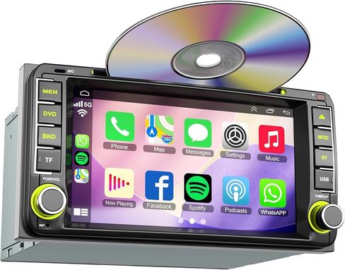 Car Radio for Camry 2006-2011 with CD/DVD Player- CarPlay & Android Auto, 8 Inch Head Unit Car Stereo with IPS HD Touch Screen, Backup Camera, SWC, Bluetooth 5.2,FM/AM Radio in Saudi Arabia