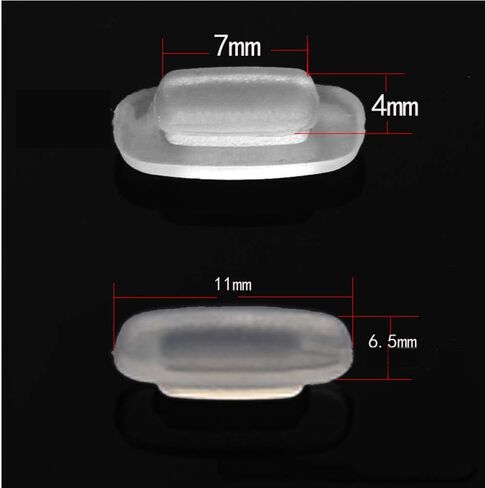 Eyeglass Nose Pads 11mm 5Pairs Replacement Square Rectangle Slide/Slip in Silicone Nosepads for Glasses Sunglasses Costa Maui in Saudi Arabia