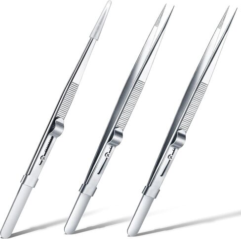 Honoson 3 Pack Diamond Tweezers Gem Stone Jewelry Locking Tweezers Stainless Steel Diamond Claw Holder Beads Ball Grabber Jewelers Pick up Tool Tongs for Jewelry Making(Claw and Tweezers) in Saudi Arabia