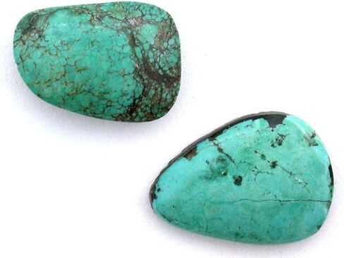 70.10 قيراط اثنين من أحجار كريمة العنكبوت الأزرق الفيروزي كابوشون كابوشون جوهرة TA32/8525 in Kuwait